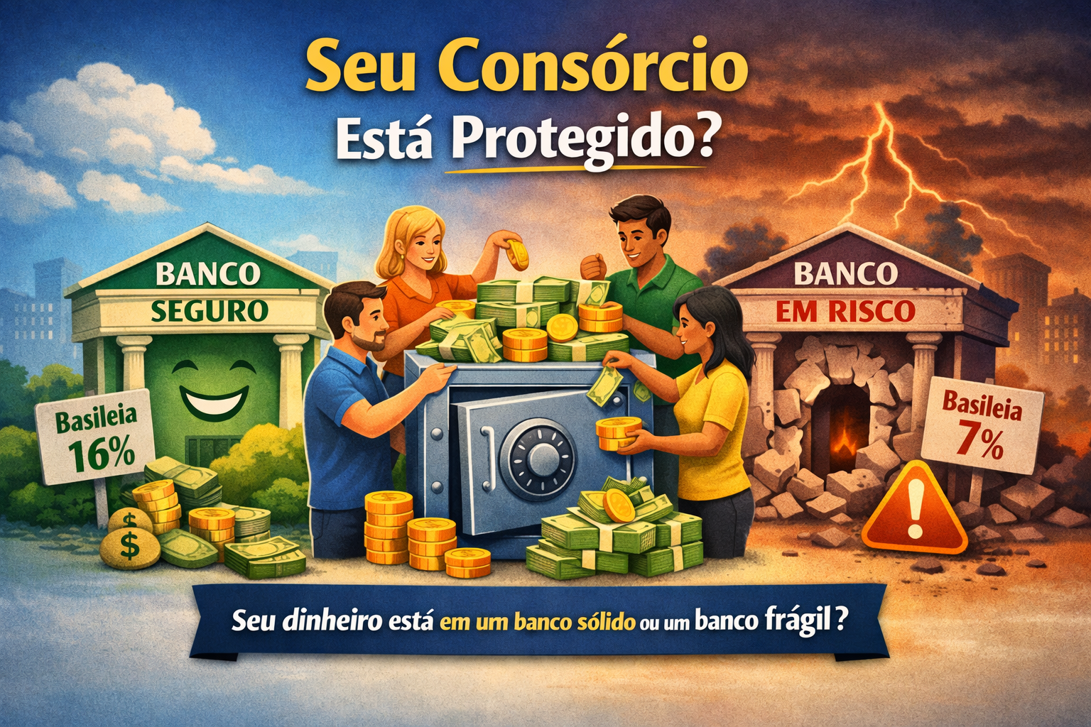 Quando o banco quebra... o consórcio quebra junto?
